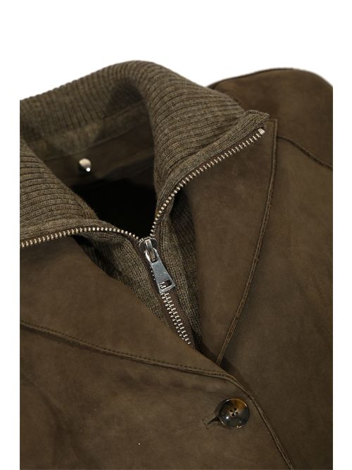 Giubbotto Sole in suede e maglia Marrone LEATHER AUTHORITY | SOLE807